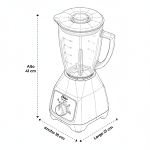 Licuadora OSTER 1.5 Litros 2 Vel 800 W BLSTKAG-BRD Negro - Image 9