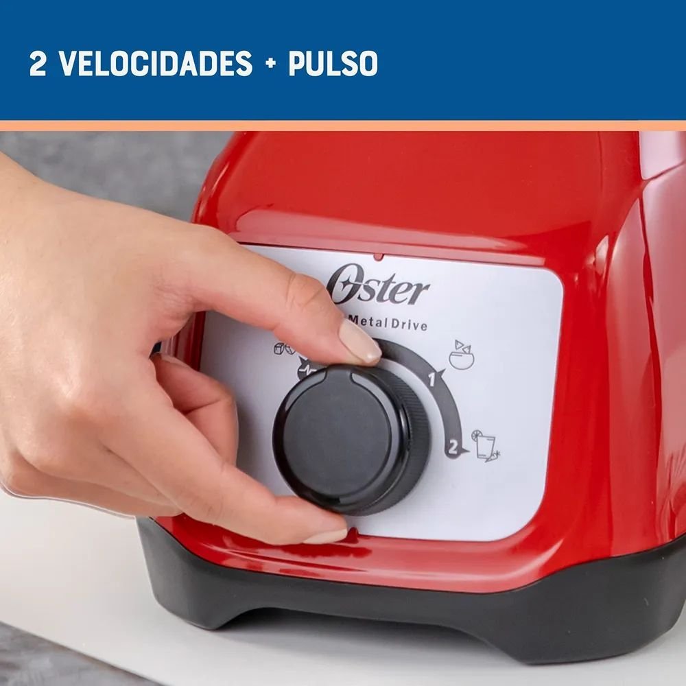 Licuadora OSTER 1.5 Litros 2 Vel 800 W BLSTKAG-RRD Rojo - Image 3