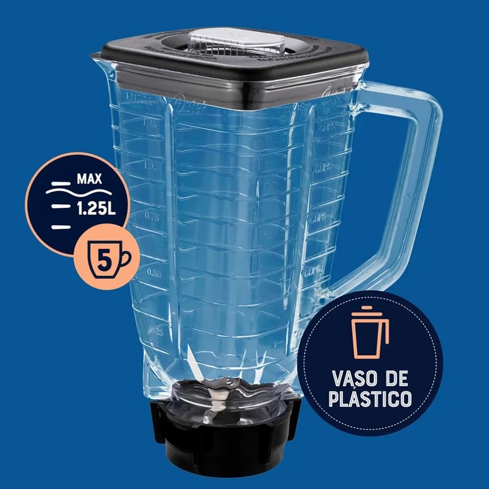 Licuadora OSTER 1.25 Litros 2 Vel 800 W BLSTKAP-BRD Negro - Image 6