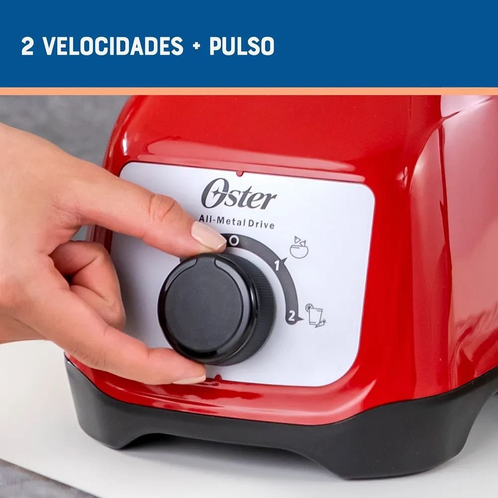 Licuadora OSTER 1.25 Litros 3 Vel 800 W BLSTKAP-RRD Rojo - Image 5