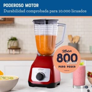 Licuadora OSTER 1.25 Litros 3 Vel 800 W BLSTKAP-RRD Rojo - Image 6