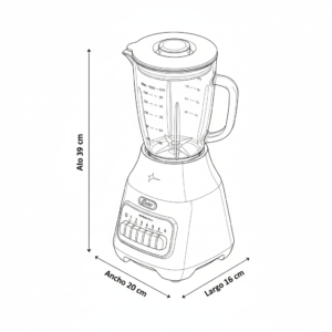 Licuadora OSTER 1.5 Litros 6 Vel 800 W BLSTPEG-BPB Negro - Image 9