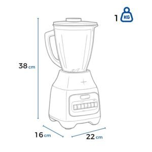 Licuadora OSTER 1.5 Litros 6 Vel 800 W BLSTPEG-GPB Gris - Image 8