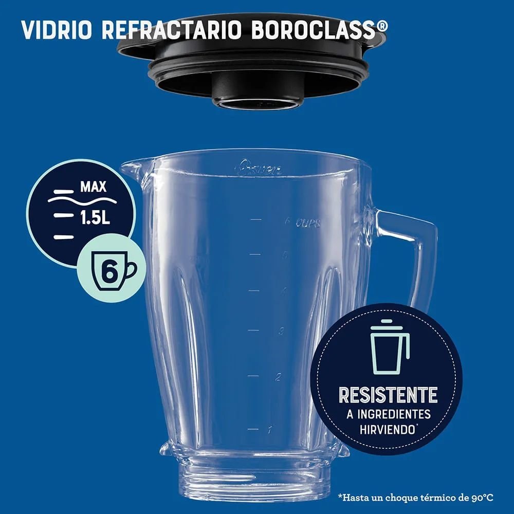 Licuadora OSTER 1.5 Litros 3 Vel 1000 W BLSTPYG1309B Negro - Image 6