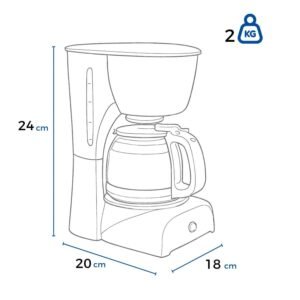 Cafetera OSTER 4 Tazas BVSTDCDR5B Negro - Image 3