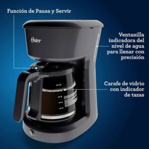 Cafetera OSTER 12 Tazas 1000 W BVSTDCS12BN Negro - Image 4