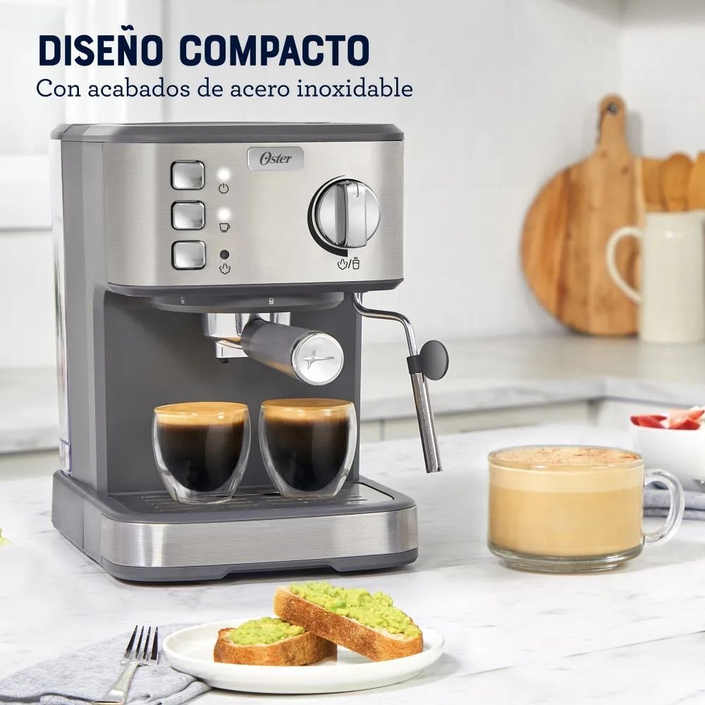Cafetera OSTER 15 Bares Espresso BVSTEM5502 Plateada - Image 4