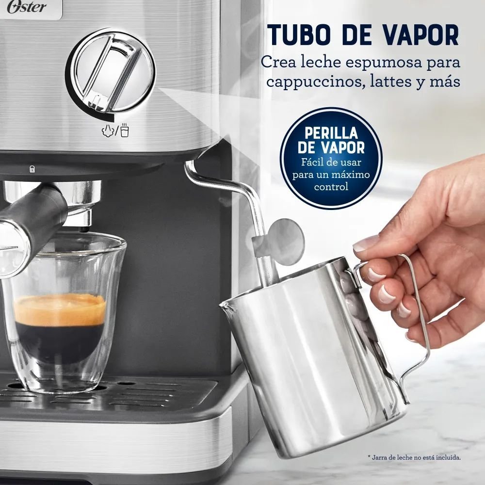 Cafetera OSTER 15 Bares Espresso BVSTEM5502 Plateada - Image 5