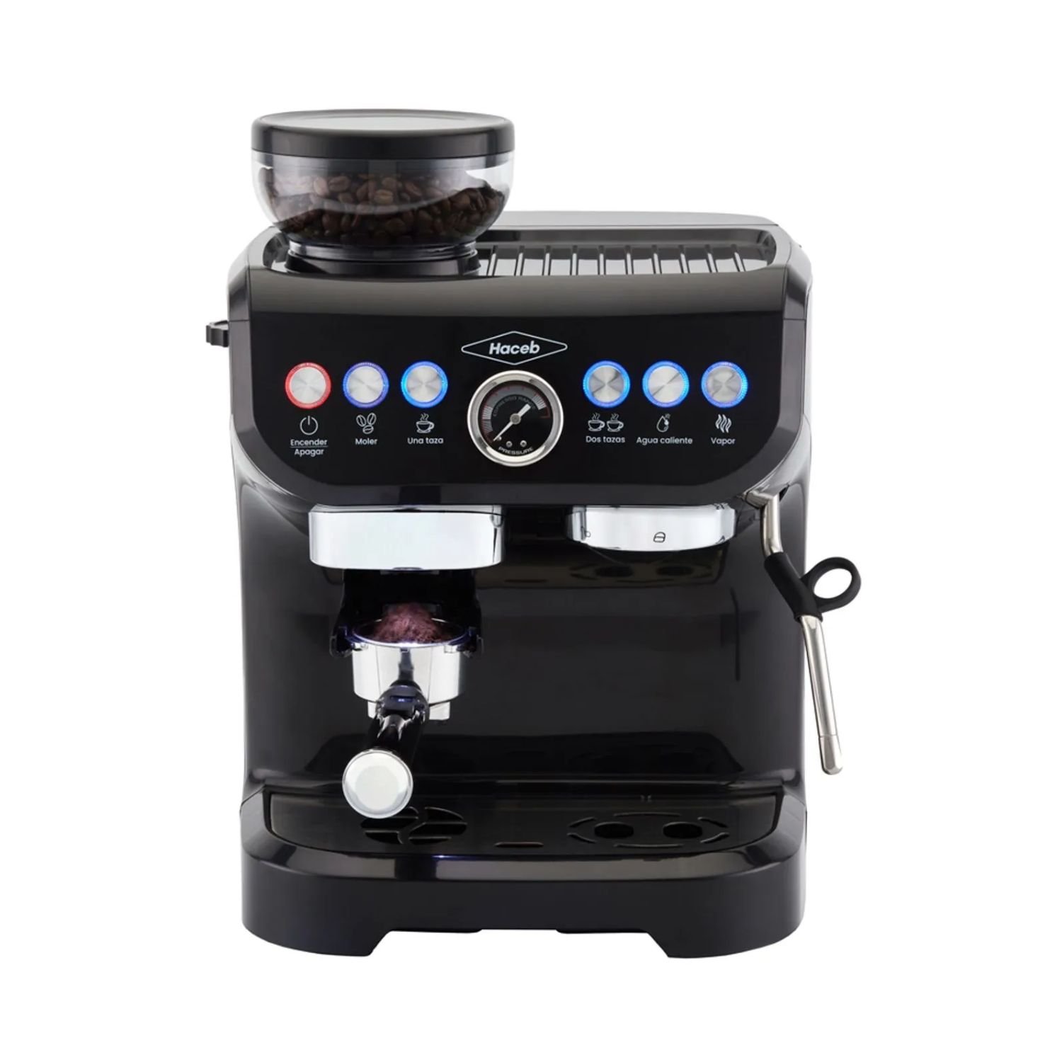 Cafetera HACEB 2 Litros Molino Integrado Negro