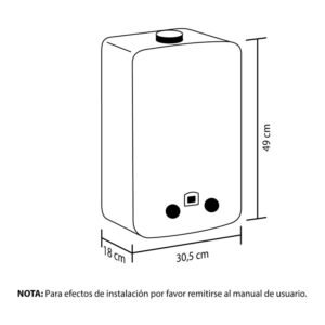 Calentador de Agua Gas Natural 7Lt Tiro Natural HACEB Blanco - Image 4