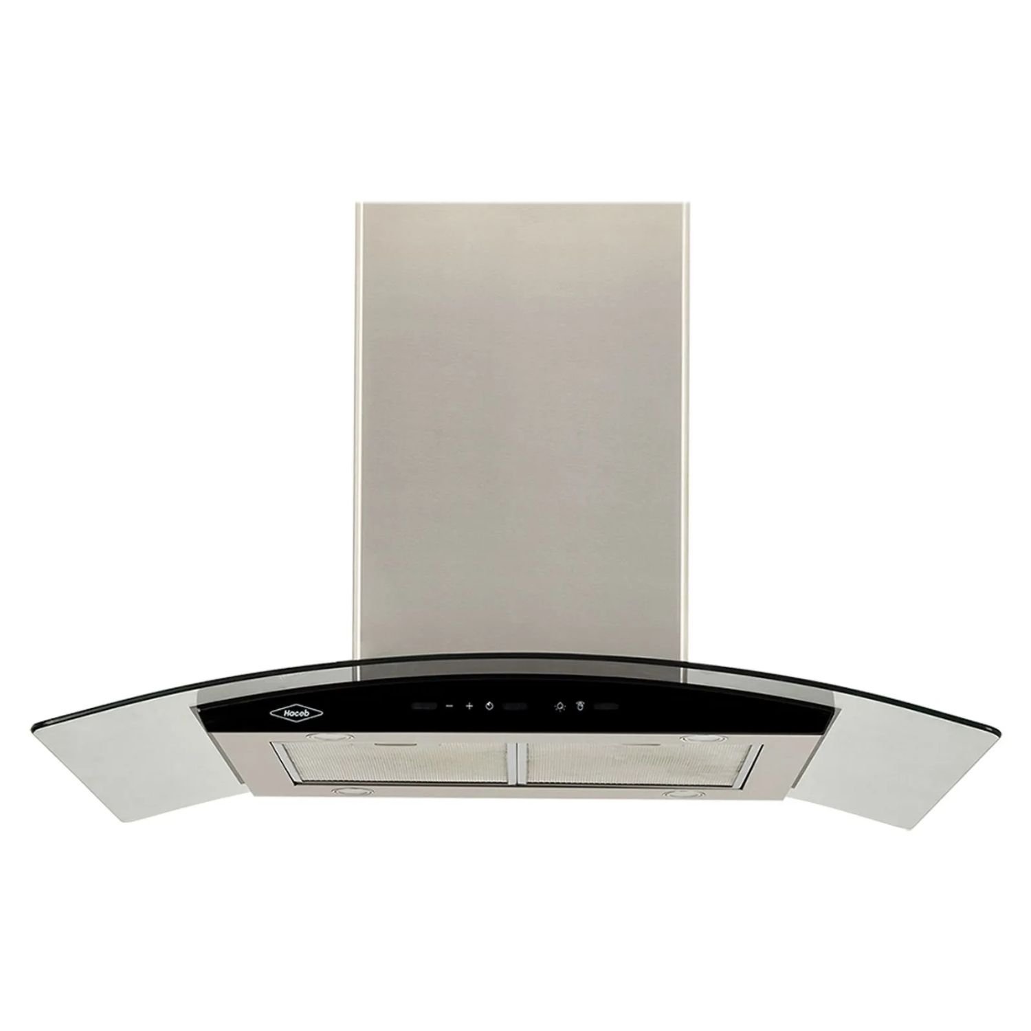 Campana de Isla HACEB 90cm 3 Vel Vidrio Negro