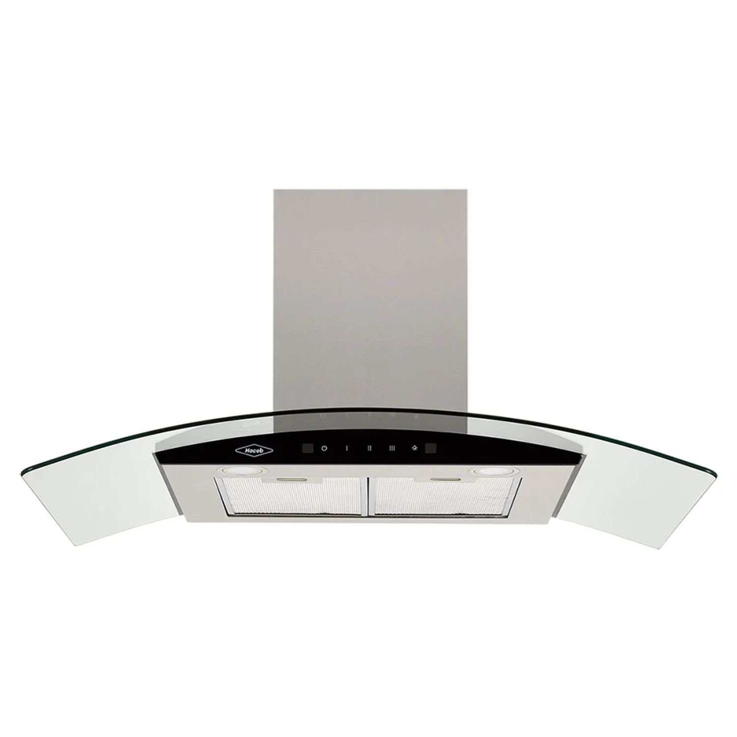 Campana Recirculadora HACEB 90cm 3 Vel Vidrio Inox