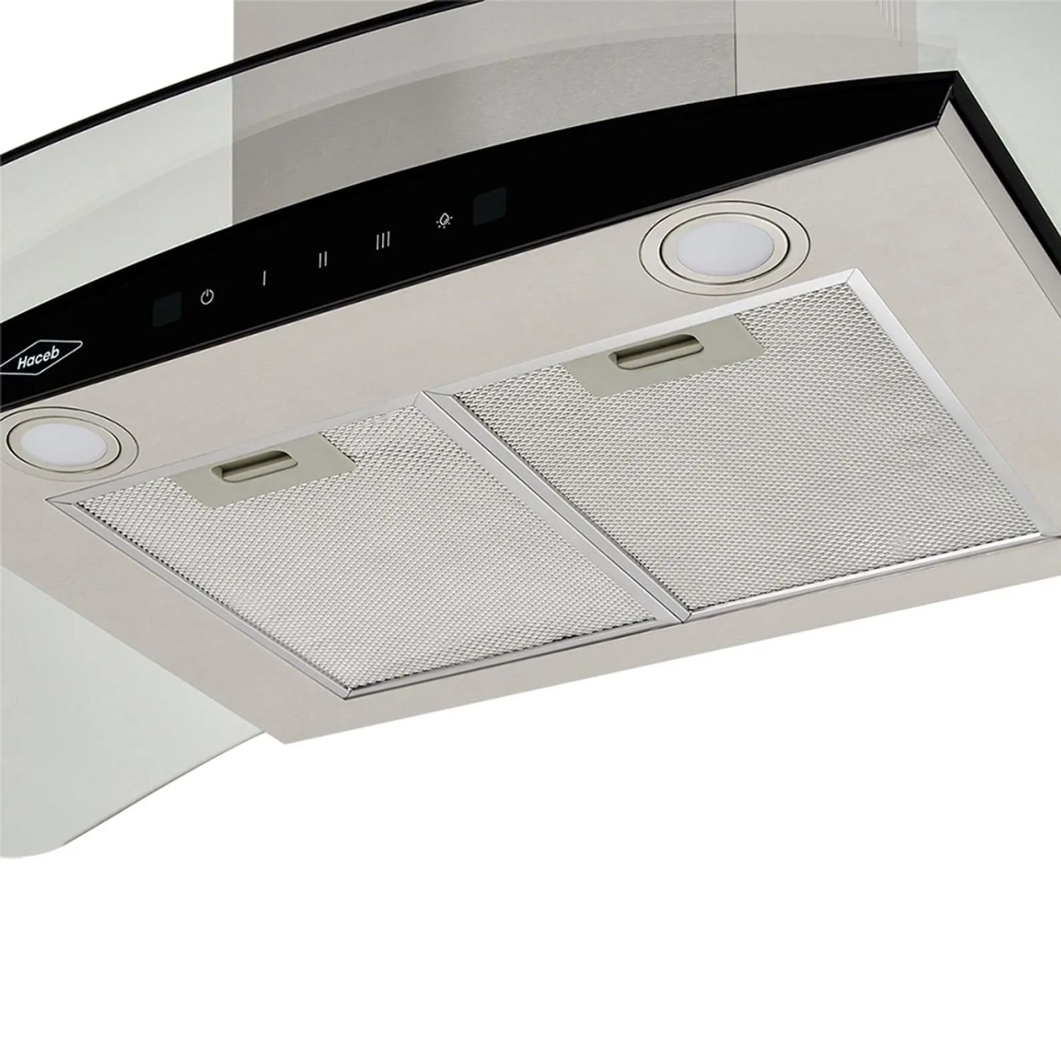 Campana Recirculadora HACEB 90cm 3 Vel Vidrio Inox - Image 2