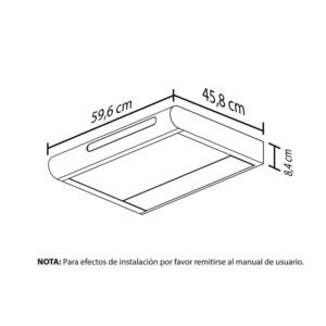 Campana Recirculadora HACEB 60cm Pared TOFU Inox - Image 5