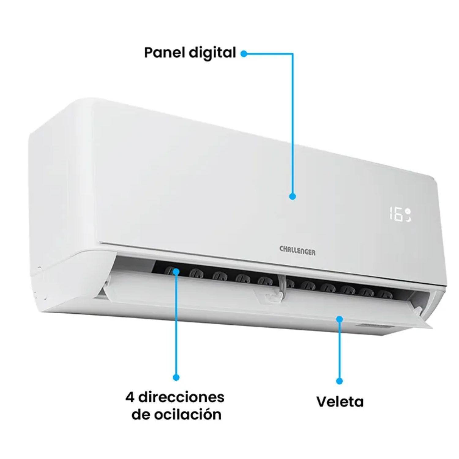 Aire Acondicionado 12000 BTU On/Off 115V CHALLENGER 12KBL1 - Image 3
