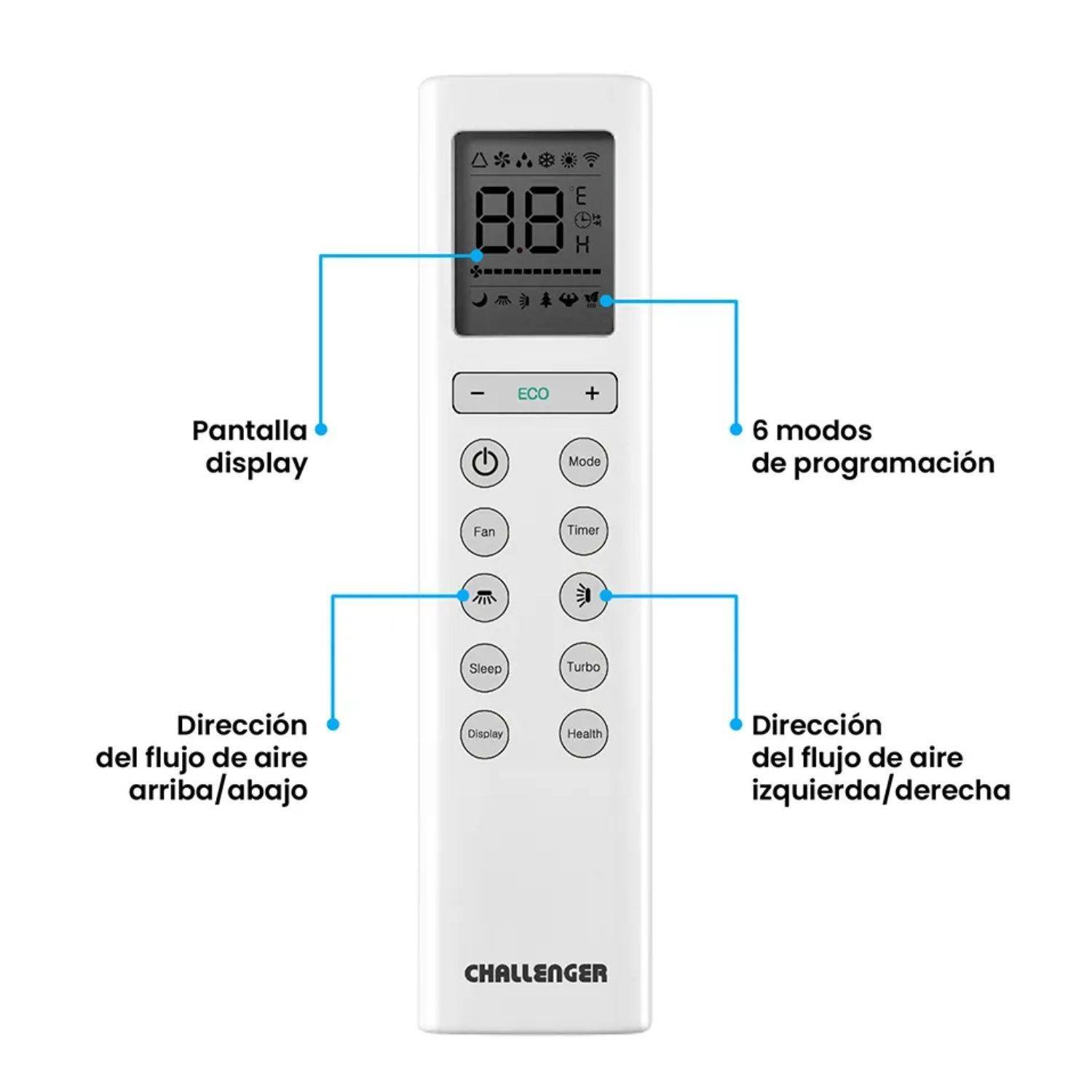Aire Acondicionado 12000 BTU On/Off 115V CHALLENGER 12KBL1 - Image 5