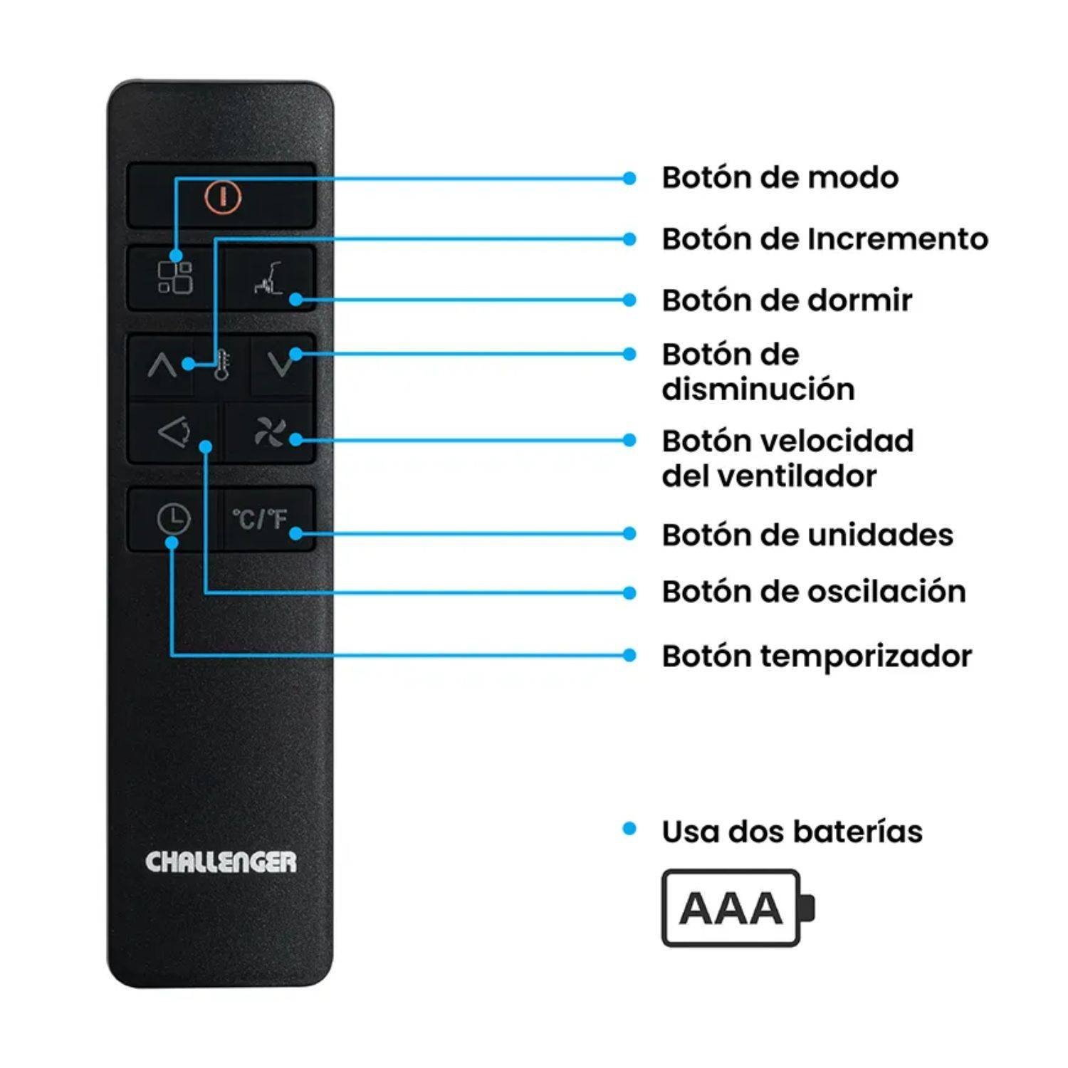 Aire Acondicionado 12000 BTU Portátil 115V CHALLENGER 12KBL1 - Image 6