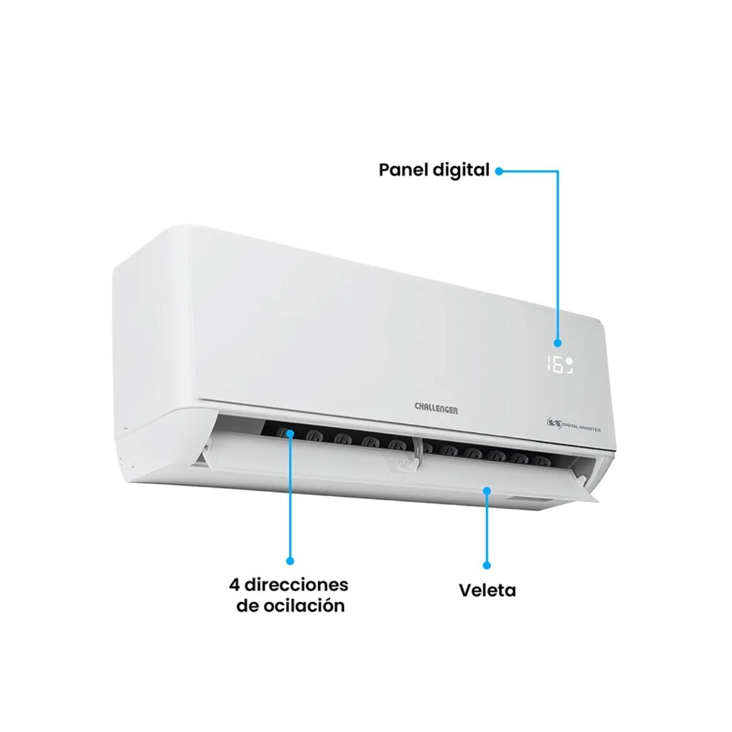 Aire Acondicionado 12000 BTU Inverter 110V CHALLENGER 12KBL1 - Image 3