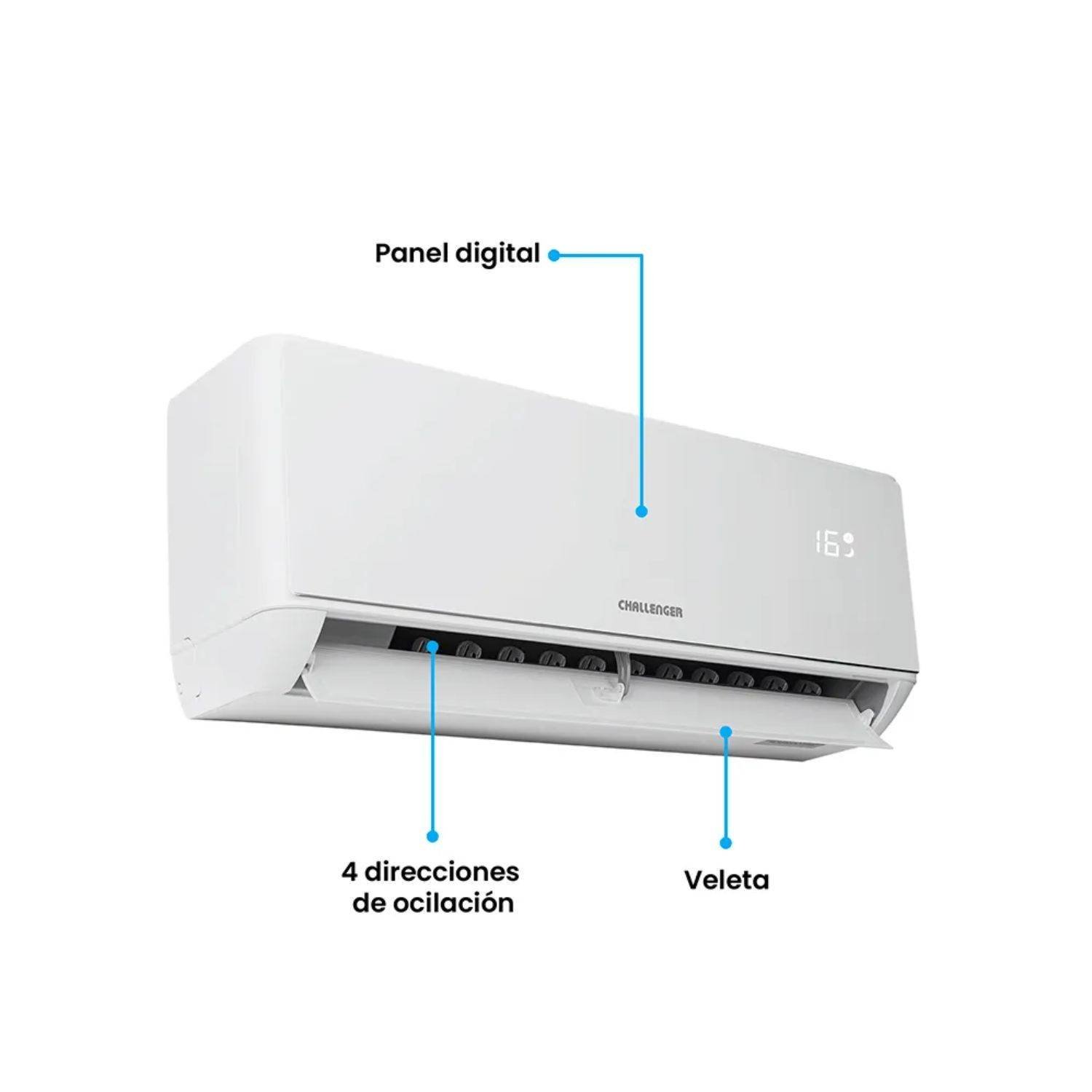 Aire Acondicionado 12000 BTU On/Off 220V CHALLENGER CA12KBL2 - Image 2