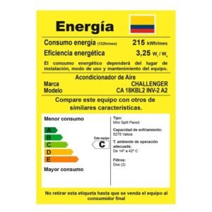 Aire Acondicionado 18000 BTU Inverter 220V CHALLENGER 18KBL2 - Image 8