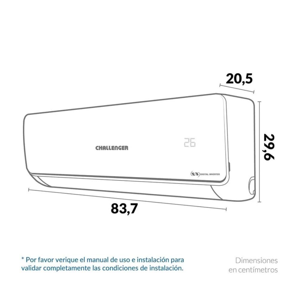 Aire Acondicionado 12000 BTU Inverter 220V CHALLENGER 2KBL2 - Image 4