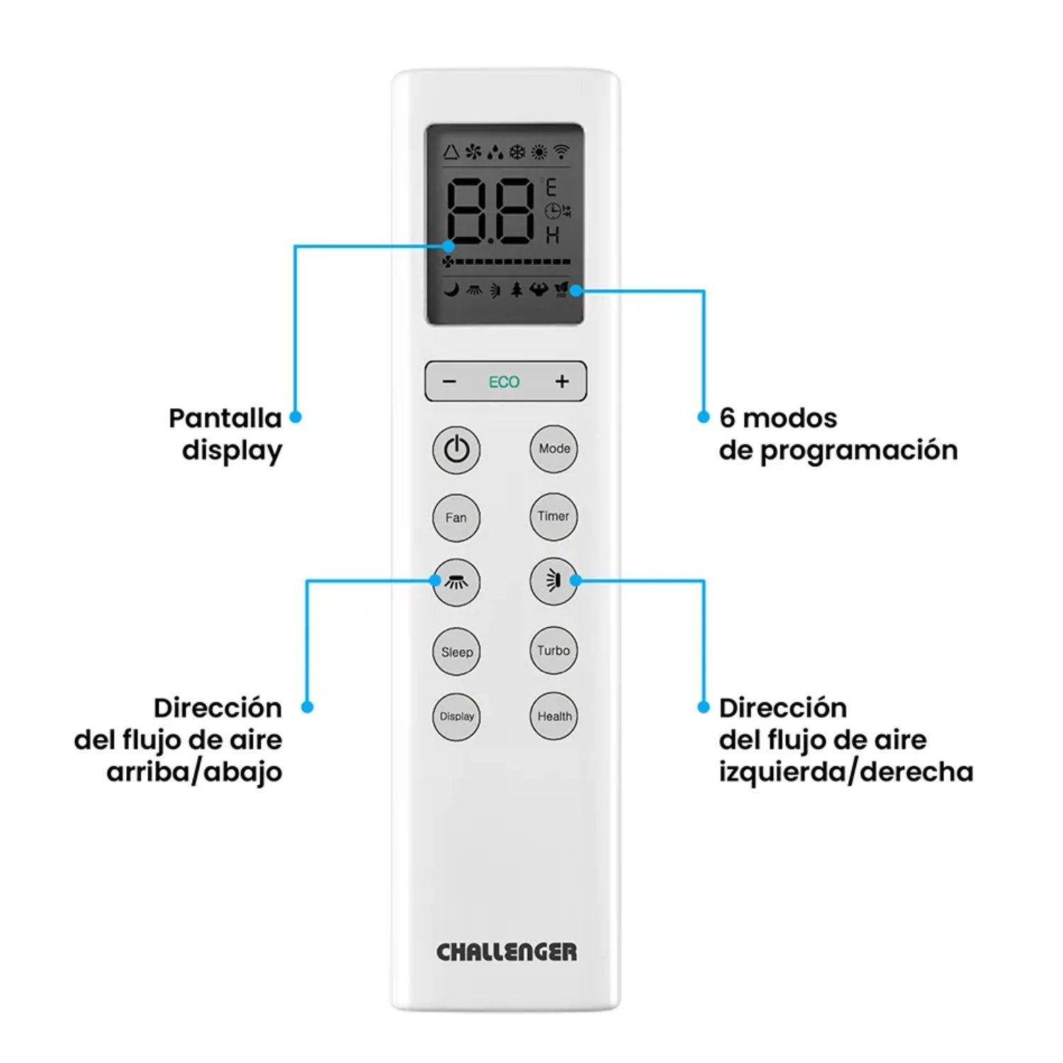 Aire Acondicionado 9000 BTU On/Off 115V CHALLENGER CA_9KBL1 - Image 5