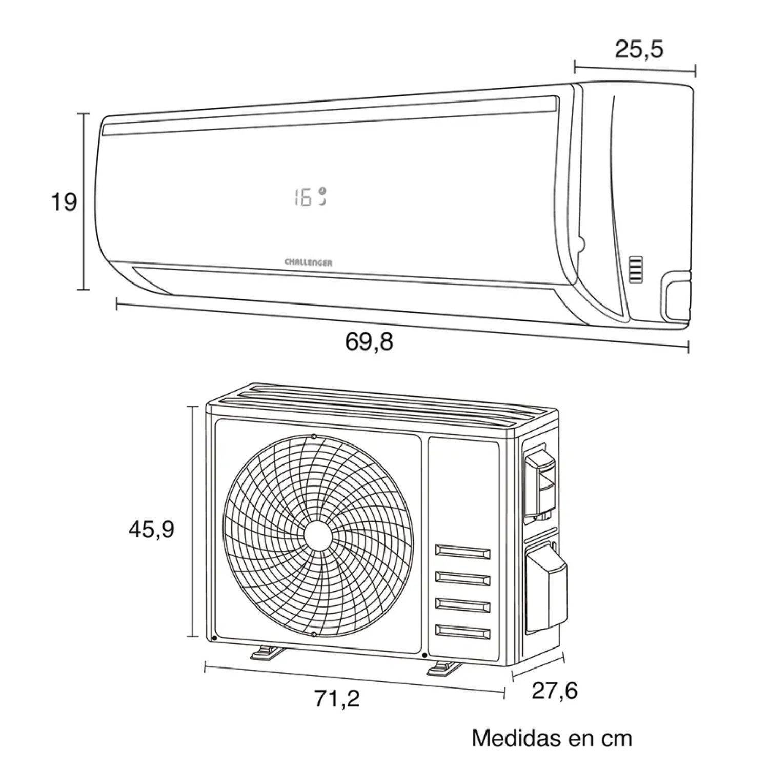 Aire Acondicionado 9000 BTU On/Off 115V CHALLENGER CA_9KBL1 - Image 6