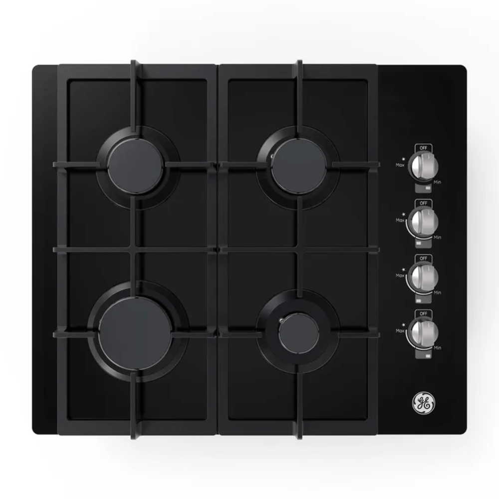 Estufa GE 60cm 4 Puestos Gas Natural CGG6020V1 Vidrio Negro