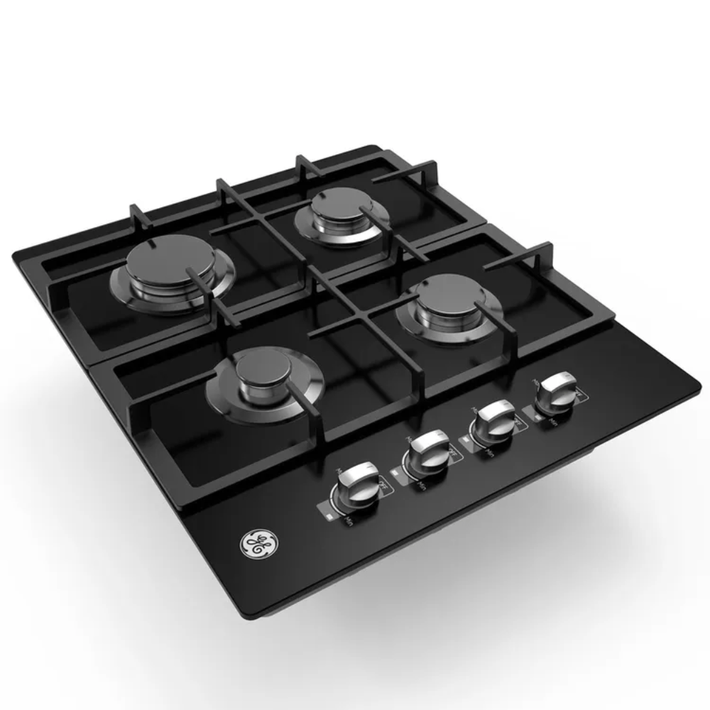 Estufa GE 60cm 4 Puestos Gas Natural CGG6020V1 Vidrio Negro - Image 2
