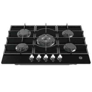 Estufa GE 77cm 5 Puestos Gas Natural CGG7715V2 Vidrio Negro