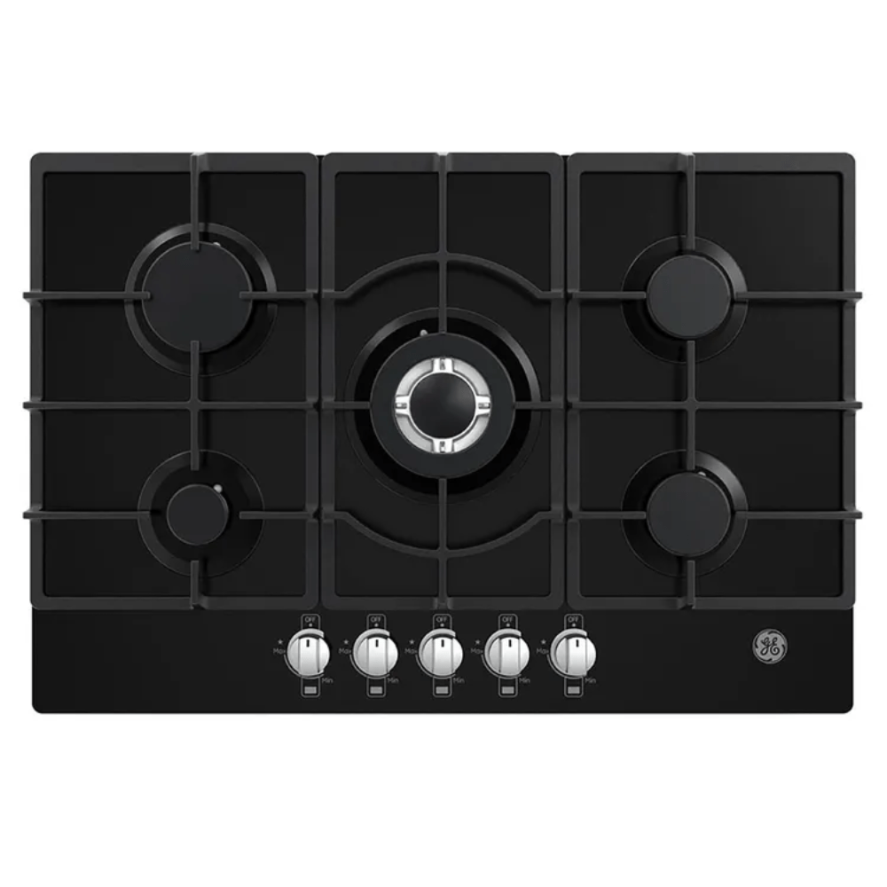 Estufa GE 77cm 5 Puestos Gas Natural CGG7715V2 Vidrio Negro - Image 2