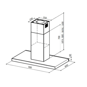 Campana Recirculadora GE 90cm Pared CGP9019P6I Inox - Image 7