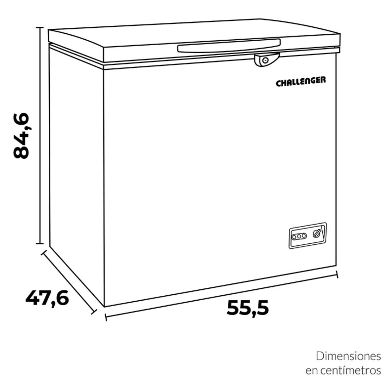 Congelador Challenger Horizontal 97 Litros CH-100 Blanco - Image 8