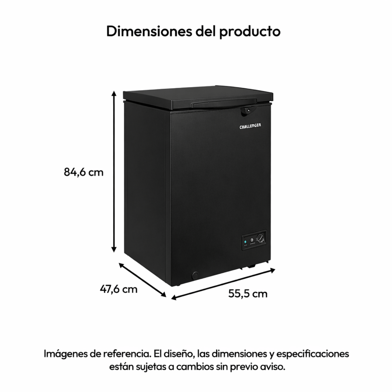 Congelador CHALLENGER Horizontal 97 Litros CH-100 Negro - Image 7