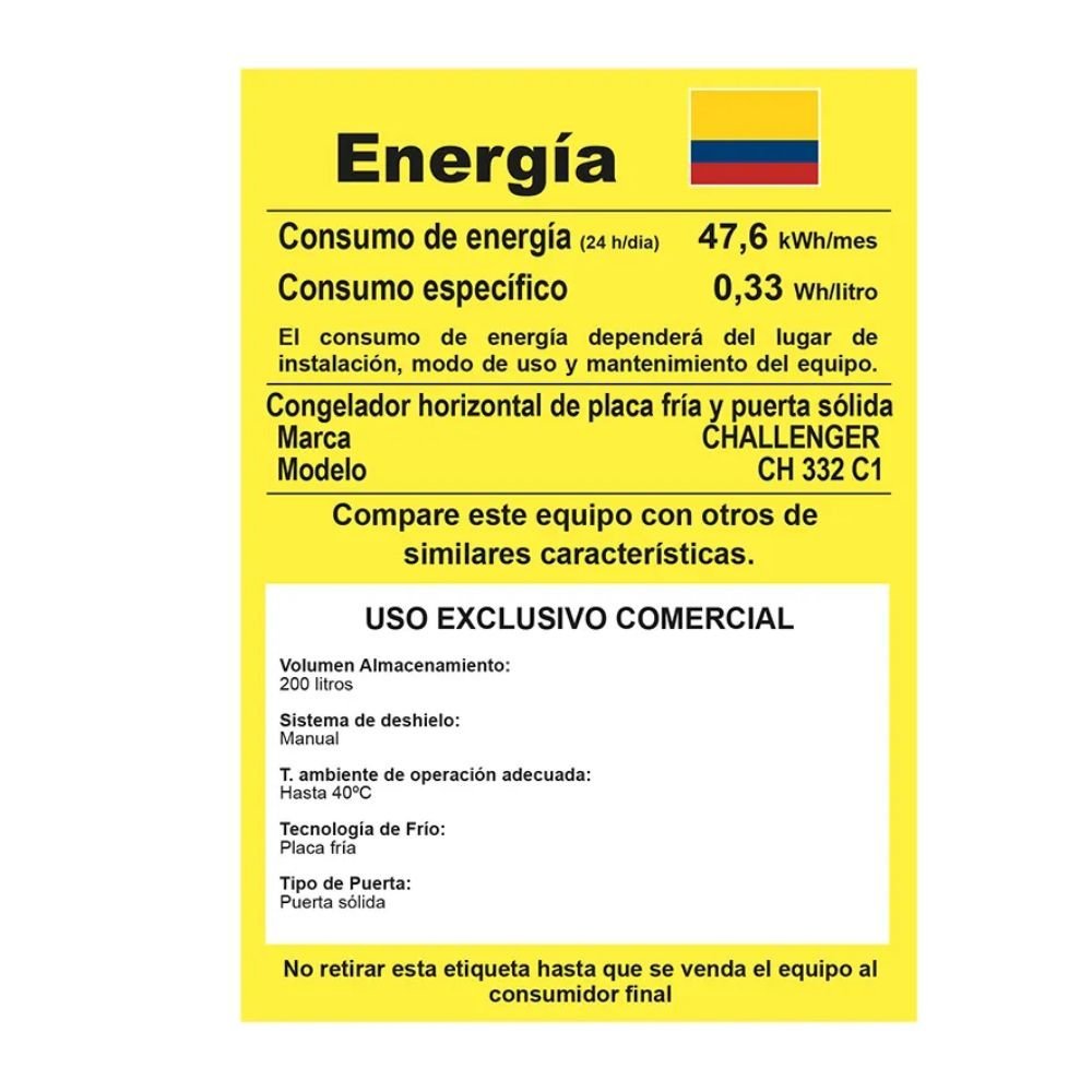 Congelador CHALLENGER Horizontal 230 Litros CH-332 Blanco - Image 6