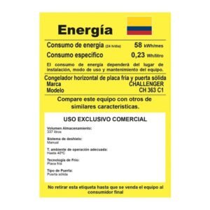 Congelador CHALLENGER Horizontal 387 Litros CH-363 Blanco - Image 7