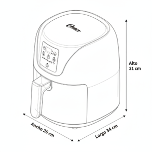 Freidora OSTER 4 Litros Digital Antiadherente CKSTAF40DDF - Image 9