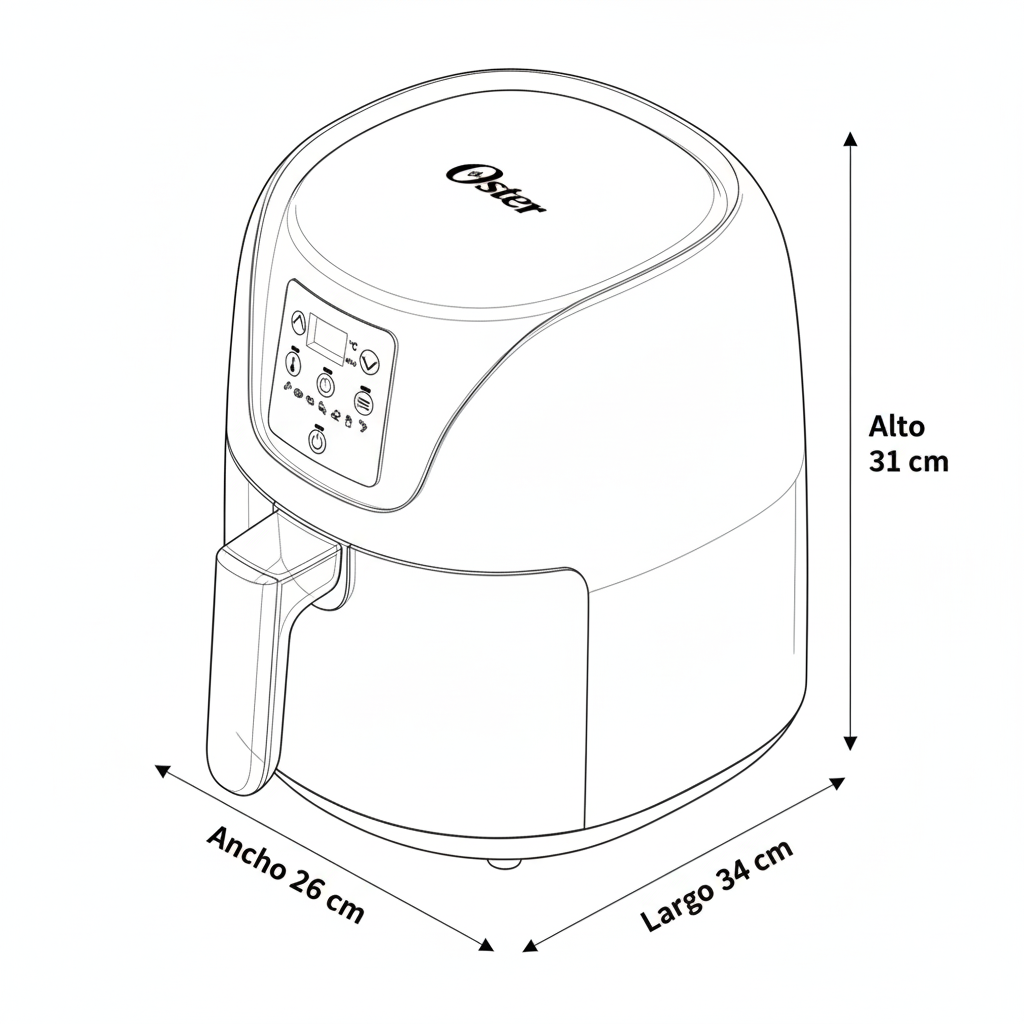 Freidora OSTER 4 Litros Digital Antiadherente CKSTAF40DDF - Image 9