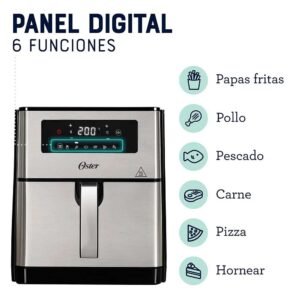 Freidora OSTER 9 Litros Digital Antiadherente CKSTAF90D Gris - Image 7