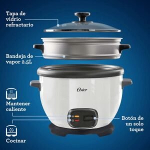 Olla Arrocera OSTER 10 Tazas Electrica CKSTRC5731W Blanco - Image 8