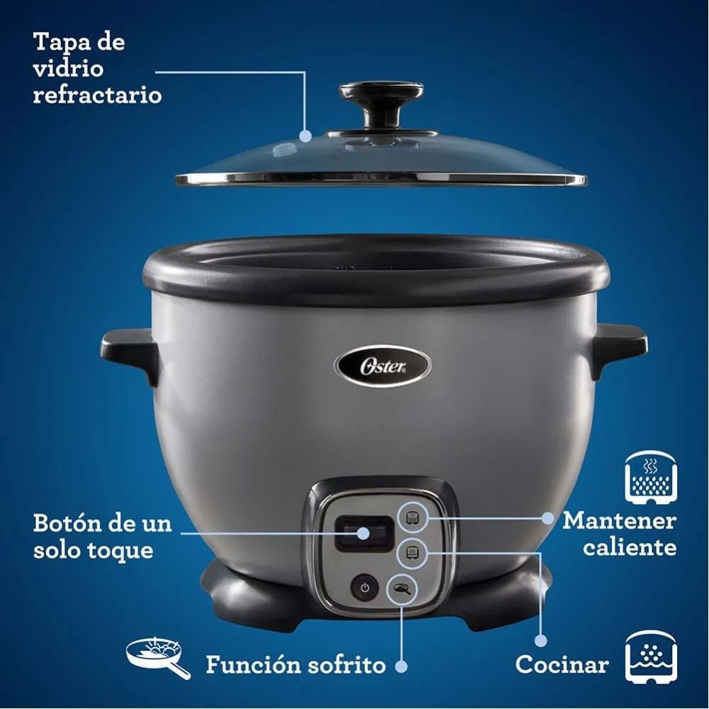 Olla Arrocera OSTER 10 Tazas Electrica CKSTRC8029S Gris - Image 8