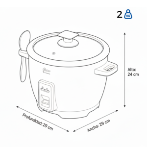 Olla Arrocera OSTER 7 Tazas Electrica CKSTRCB7DFBLK Negro - Image 8