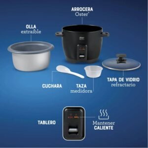 Olla Arrocera OSTER 7 Tazas Electrica CKSTRCB7DFBLK Negro - Image 7