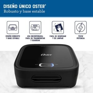 Sanduchera OSTER 750w LED CKSTSM400 Negro - Image 5