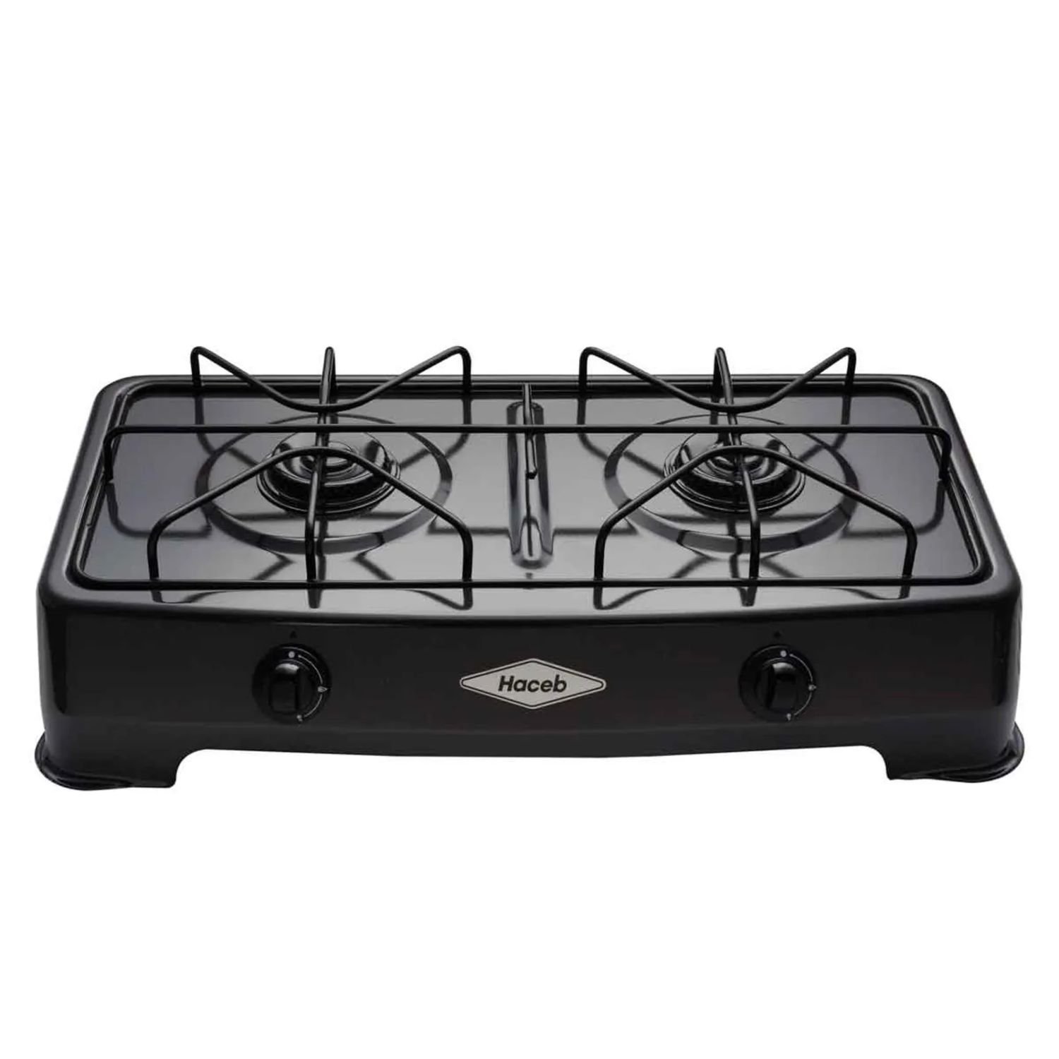 Estufa de Mesa HACEB Gas Propano 2 Puestos Plata