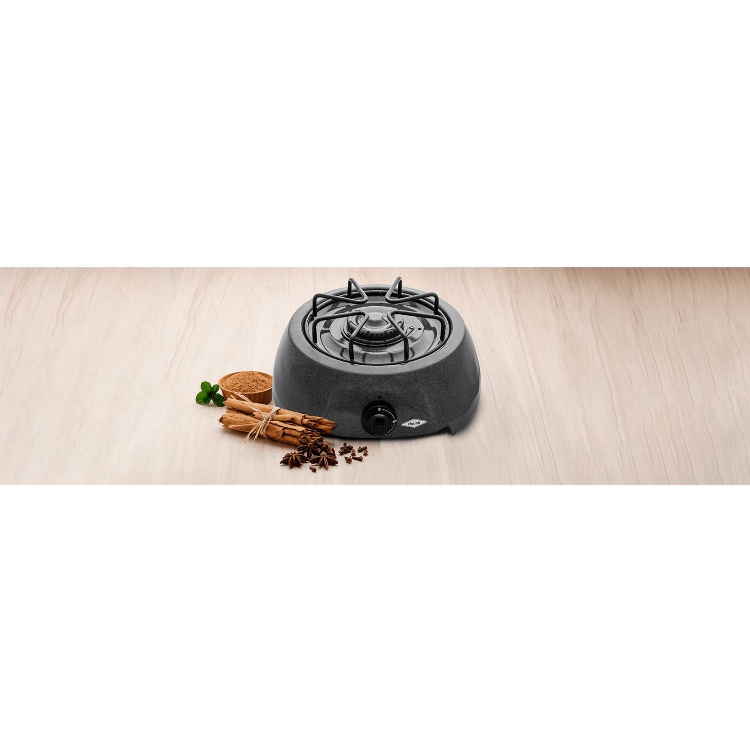 Estufa de Mesa HACEB 1 Puesto Gas Natural Negro - Image 5
