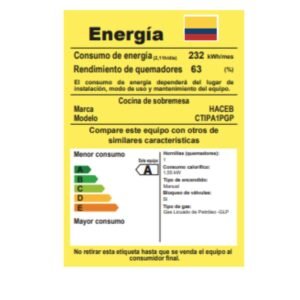 Estufa de Mesa HACEB 1 Puesto Gas Propano Negro - Image 6