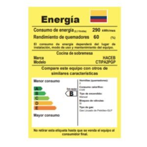 Estufa de Mesa HACEB 2 Puestos Gas Propano Gris - Image 4