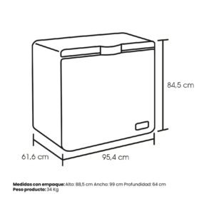 Congelador HACEB Horizontal 251 Litros Frost Blanco - Image 7