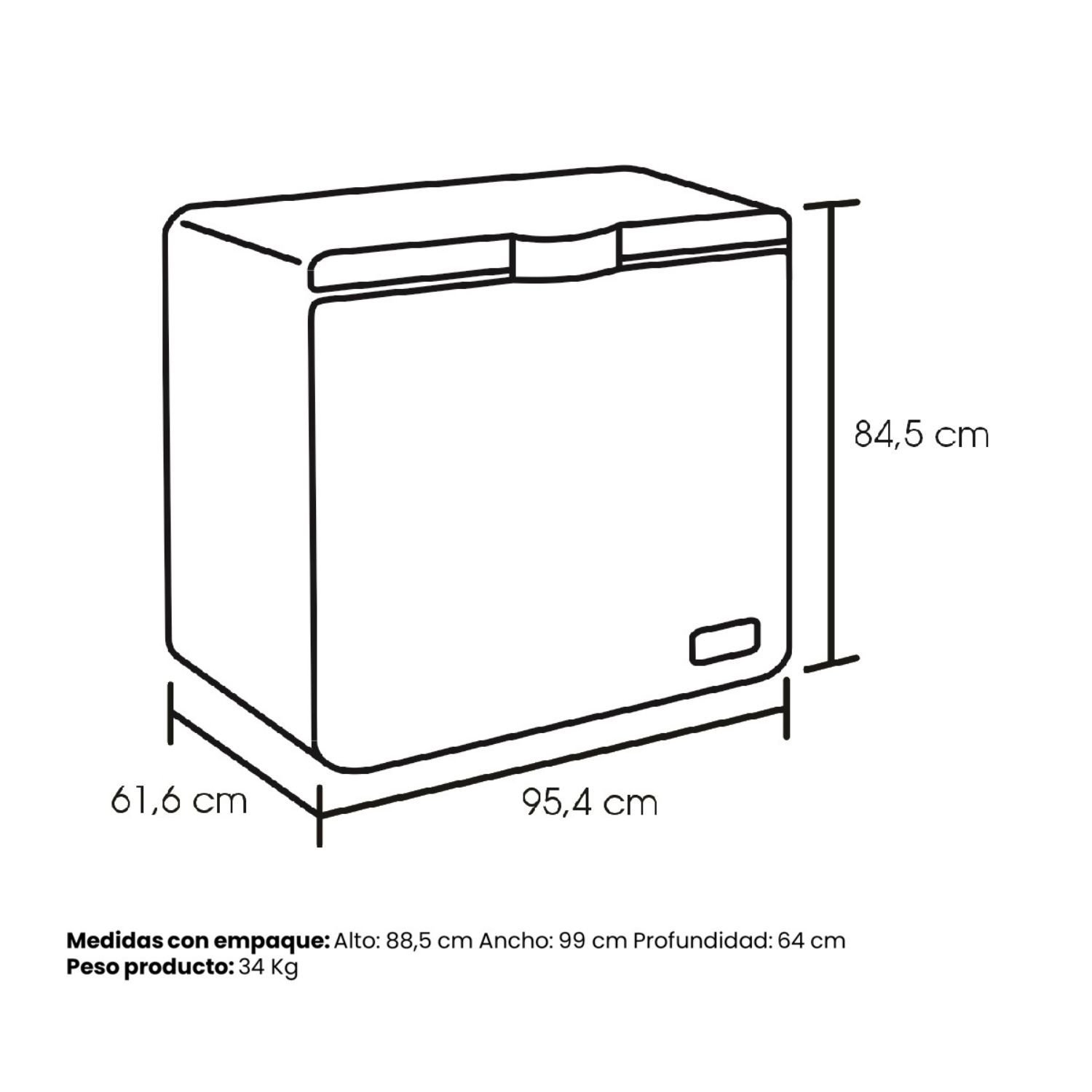 Congelador HACEB Horizontal 251 Litros Frost Blanco - Image 7
